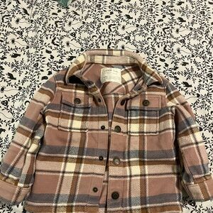 Little Co. Plaid Toddler Girl’s Shacket